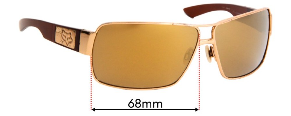 Sunglass Fix Replacement Lenses for Fox The Meeting - 65mm Wide